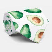 Cravate Motif Aquarelle Avocado (Roulé)