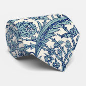 Cravate Motif arabe Floral Orné Bleu (Roulé)