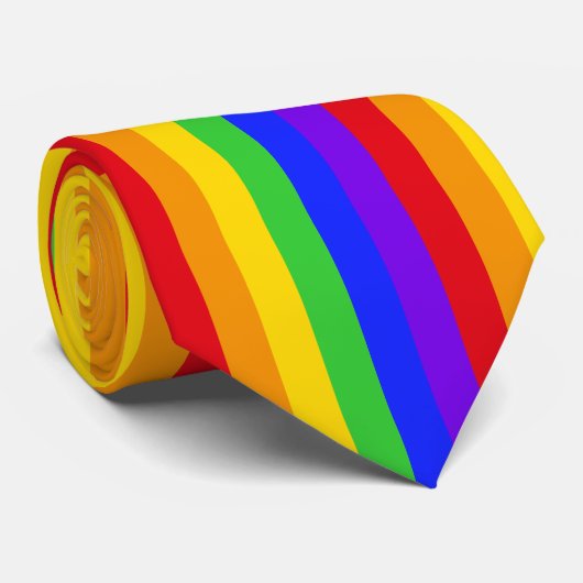 Cravate Motif Arc-en-Ciel (Roulé)