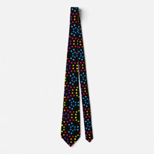 Cravate Motif arc-en-ciel à pois