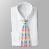 Cravate Motif arc-en-ciel Chevron (Attaché)