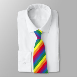 Cravate Motif arc-en-ciel diagonal
