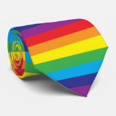 Cravate Motif arc-en-ciel Lgbt (Roulé)