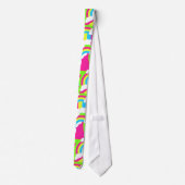 Cravate Motif arc-en-ciel rose chaud (Dos)