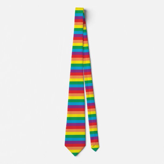 Cravate Motif arc-en-ciel simple (Devant)