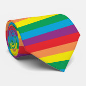 Cravate Motif arc-en-ciel simple (Roulé)