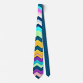 Cravate Motif arc-en-ciel Zig zagging pastel (Devant)