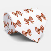 Cravate motif arc en vichy Brown (Roulé)