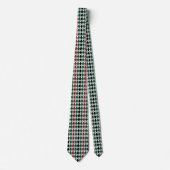 Cravate Motif Argyll Noir Vert Rouge (Devant)