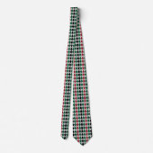 Cravate Motif Argyll Noir Vert Rouge (Dos)