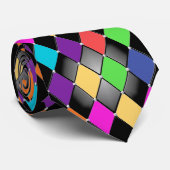 Cravate Motif Arlequin Un sur la Cravate (Roulé)