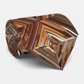 Cravate Motif Arrière - plan de bois de diamant géométriqu (Roulé)