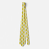 Cravate Motif Art déco 3 en citron vert et citron vert (Devant)