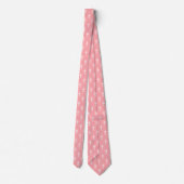 Cravate Motif art déco blanc et rose (Dos)