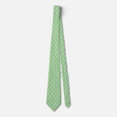 Cravate Motif art déco blanc et vert (Devant)