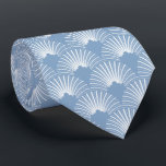 Cravate motif Art déco bleu et blanc<br><div class="desc">Bleu et blanc art déco motif sans faille.</div>