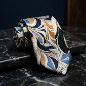Cravate Motif Art Déco moderne à tourbillons