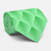 Cravate Motif Art déco vert irlandais (Roulé)