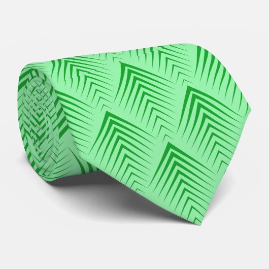 Cravate Motif Art déco vert irlandais (Roulé)