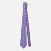 Cravate motif Art Déco violet blanc (Devant)