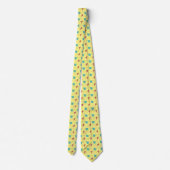 Cravate Motif atomique rétro sur jaune (Dos)