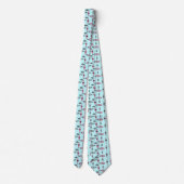 Cravate Motif atomique rose et gris (Dos)