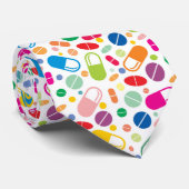 Cravate Motif au néon coloré de drogue (Roulé)