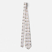 Cravate Motif avec de mignonnes têtes de chat (Dos)