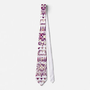 Cravate Motif aztèque tribal rustique à la mode