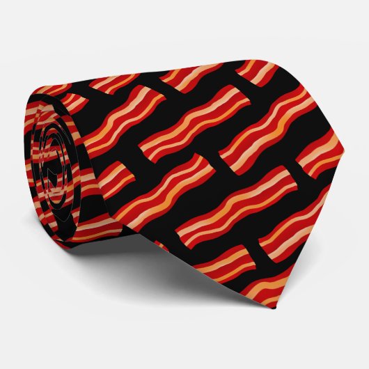 Cravate Motif Bacon savoureux (Roulé)