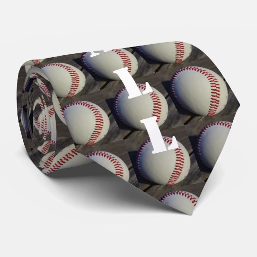 Cravate Motif Baseballs (Roulé)