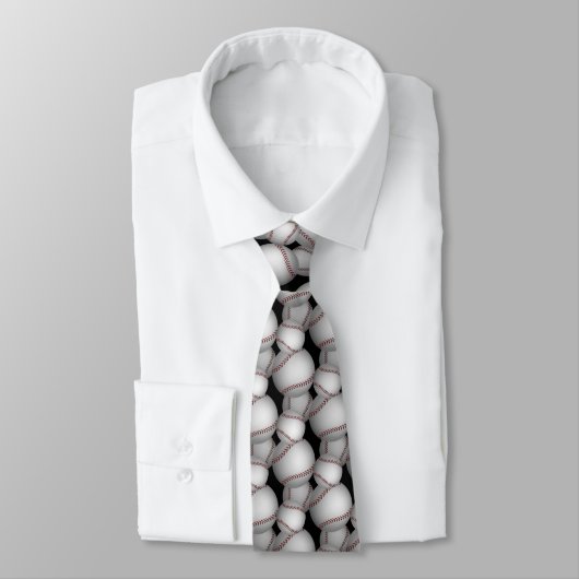 Cravate Motif Baseballs (Attaché)