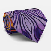 Cravate Motif Batik Purple (Roulé)