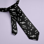 Cravate Motif Black and White Music Notes<br><div class="desc">De beaux symboles musicaux,  un design motif sans faille,  font un cadeau parfait pour les musiciens,  les professeurs de musique,  les directeurs de groupes et les amateurs de musique.</div>