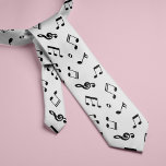 Cravate Motif Black and White Music Notes<br><div class="desc">De beaux symboles musicaux,  un design motif sans faille,  font un cadeau parfait pour les musiciens,  les professeurs de musique,  les directeurs de groupes et les amateurs de musique.</div>
