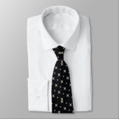 Cravate Motif Black et White Star (Attaché)