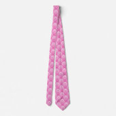 Cravate motif blanc art déco rose (Dos)