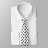 Cravate Motif blanc d'animal léopard simple (Attaché)