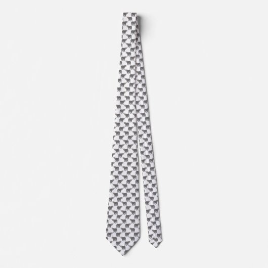 Cravate Motif blanc d'animal léopard simple (Devant)