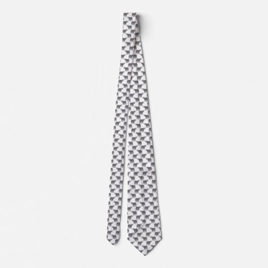 Cravate Motif blanc d'animal léopard simple (Dos)