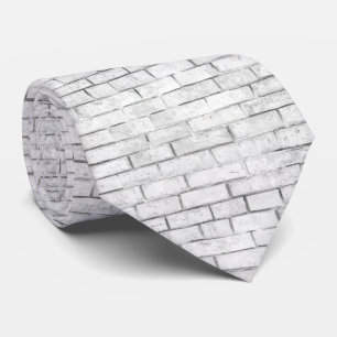 Cravate Motif blanc de mur de briques