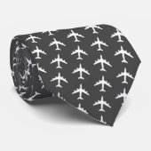 Cravate Motif blanc et gris KC-135 (Roulé)