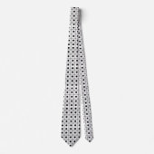 Cravate Motif blanc et noir à points Polka (Devant)