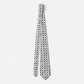 Cravate Motif blanc et noir à points Polka (Dos)