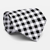 Cravate Motif blanc gris gris (Roulé)