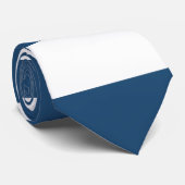 Cravate Motif blanc moderne de rayures de bleu marine (Roulé)