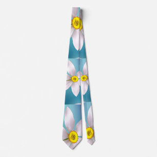Cravate Motif blanc Narcissus