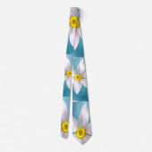 Cravate Motif blanc Narcissus (Dos)