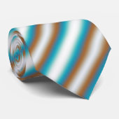 Cravate Motif blanc orange doux (Roulé)