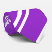 Cravate Motif blanc pourpre (Roulé)